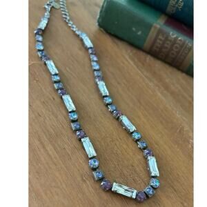 Antique Sorrelli Lilac Crystal Necklace